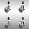 Service Caster 4 Inch 316SS Gray Poly Swivel 1-7/8 Inch Expanding Stem Caster Set Brake SCC SCC-SS316EX20S414-PPUB-TLB-178-4 - alternate 1